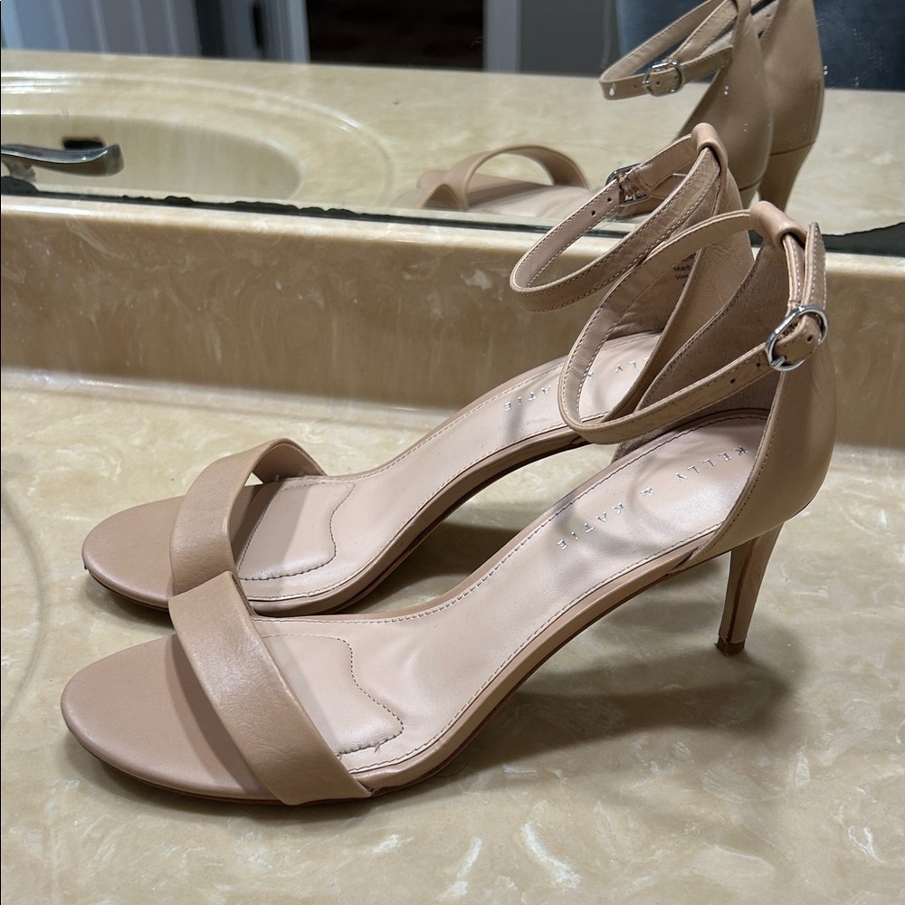 Kelly & Katie Nude Strappy Heels